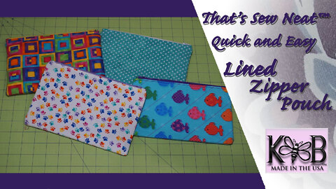 Fun and Easy Sewing Project - Lined Zipper Pouch/Pencil Case