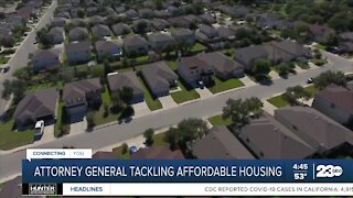 California attorney general puts focus on affordable housing