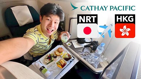 CATHAY PACIFIC A350 BUSINESS CLASS (3 Hour Flight = Flat Bed 👍🏻)