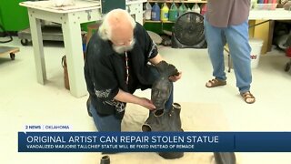 Artist to repair broken Tulsa statue