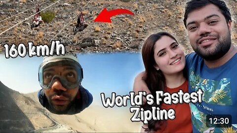 Riding The World's Fastest Zipline 160km/h Ke Speed Sa Mountain Mein ZipLine ke