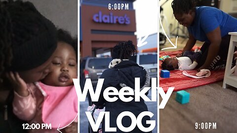 Weekly Vlog | Baby getting ears pierced | Tummy time with 5 month old baby and family fun.