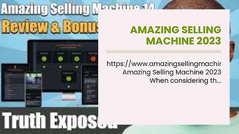 Amazing Selling Machine 2023