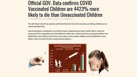 VACCINATED KIDS ARE 4 423 TIMES MORE LIKEY TO DIE THAN VACCINATED CHILDREN! | 10.10.2022
