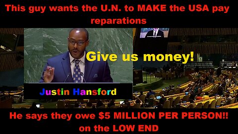 Race hustlers wants reparations, so now they want the U.N. to MAKE the USA pay them