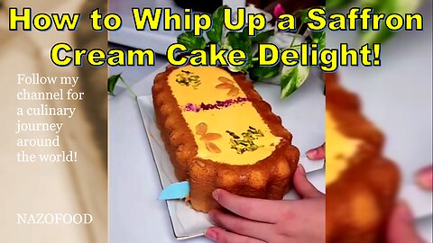 How to Whip Up a Saffron Cream Cake Delight-کیک مجلسی با خامه زعفرانی #NAZIFOOD