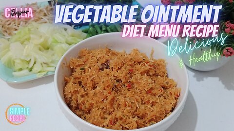 Diet Menu Recipe - Delicious and Healthy Vegetable Ointment called URAP-URAP