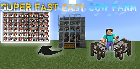 How to make easy super fast best cow farm in Minecraft 1.20 | beef farm leather farm |HIDE 888 GAMER