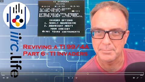 Reviving a TI 99 4/A Part 6 - TI Invaders condensed and re-mastered