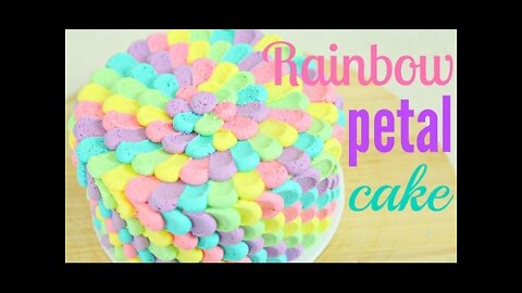 Copycat Recipes CAKE TREND ~ Rainbow Buttercream Petal Cake - CAKE STYLE Cooking Recipes Food Recipe