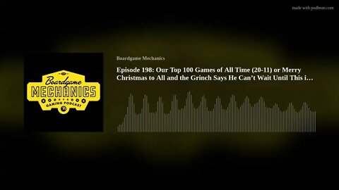 Episode 198: Our Top 100 Games of All Time (20-11) or Merry Christmas from Katie Not from the Grinch