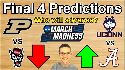 Final 4 Predictions!!!/Which teams will advance to the National Championship? #cbb