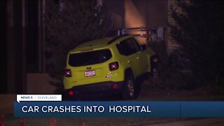 Stolen car crashes into gas meter at Euclid hospital; driver jumps in lake to evade officers, police say