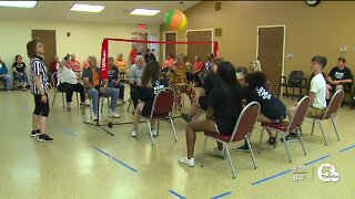 Smack-talking seniors take on high school seniors in chair volleyball game at North Olmsted Senior Center