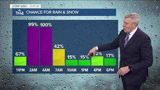 Heavy rain continues overnight into Wednesday morning