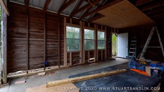 Frankston garage renovation, window installation, Day 2