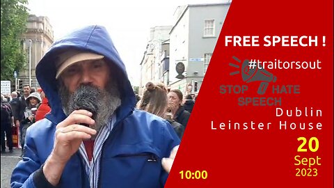 Ireland, Dublin , Leinster House This is the Time - Free Speech 20.09.2023 10am