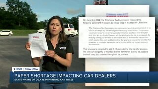 Paper Shortage Impacting Car Dealers