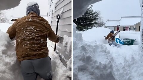 Insane Blizzard Makes It Near Impossible To Exit Home