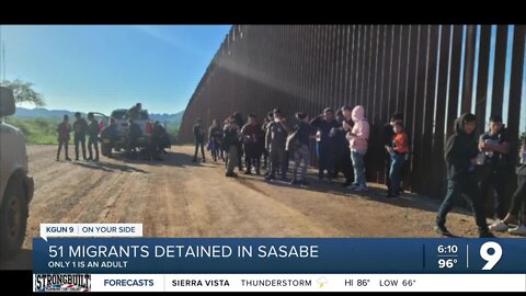 Over 50 migrants captured in Sasabe, only 1 adult in the group