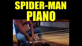 Spider-Man playing the piano