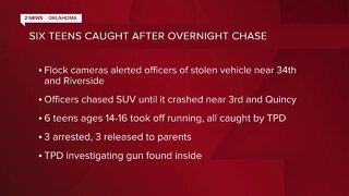 Six teens caught after overnight chase