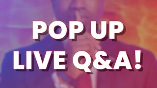 PRE-GAME!! POP UP LIVE Q&A! DON'T PAY $600/HOUR! Get your answers for FREE!!