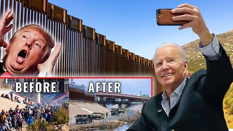 Joe Has Photo Op With TRUMP'S WALL as Biden's GESTAPO ARREST Migrants, Clear FILTHY City For Visit
