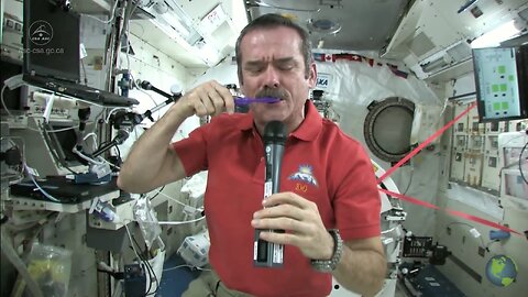 Brushing teeth in space: Astronaut Chris Hadfield