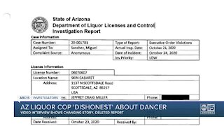 Liquor cop questioned about stripper, altered report, dishonesty