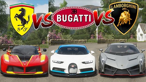 Lamborghini vs Bugatti vs Ferrari Crazy Drag Race 2023