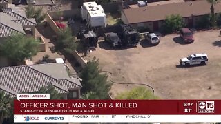 Glendale officer shot, man killed in standoff Thursday