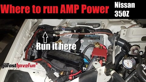 Where to run AMP Power wire into a 350Z & G35 | AnthonyJ350