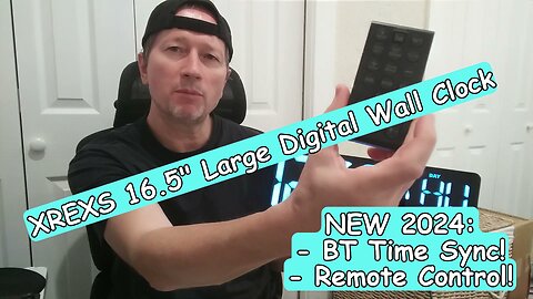 XREXS 16.5" Large Digital Wall Clock Bluetooth Sync Time (2024 Model), Remote Control, Full Review