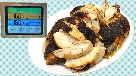 LEMON HERB ROAST CHICKEN!! FT:SMARTRO ST54 COOKING THERMOMETER!!
