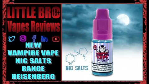 New vampire vape nic salt range heisenberg