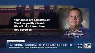 Emotional goodbye to Phoenix firefighter