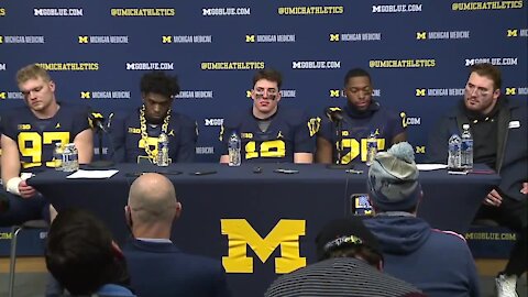 Cade McNamara, Aidan Hutchinson, Brad Hawkins & more react to Michigan win over Ohio State