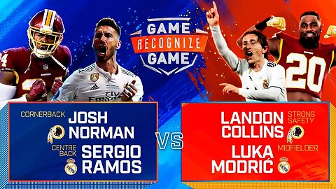 Ramos, Modric and Courtois vs. Collins and Norman | Real Madrid x NFL | Game Recognize Game