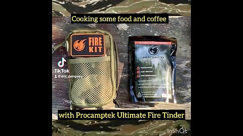 Camp Cooking Using the Procamptek Ultimate Fire Tinder