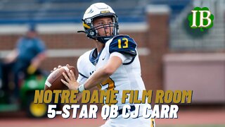 Notre Dame Film Room - Breaking Down QB CJ Carr