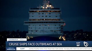 Cruise ships face COVID-19 outbreaks at sea