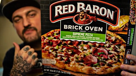 Red Baron 'Brick Oven Style' Supreme Pizza | ASMR (Whispering, Chewing Sounds)
