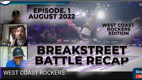 BreakStreet Battle Reviews Aug 2022 Ep. 1 Guest: WEST COAST ROCKERS "CYBERYOGA" & "BBOY ENERJET1K"