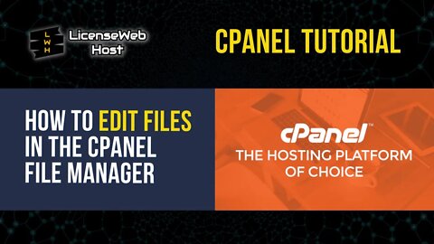 How to Edit files in the cPanel File Manager