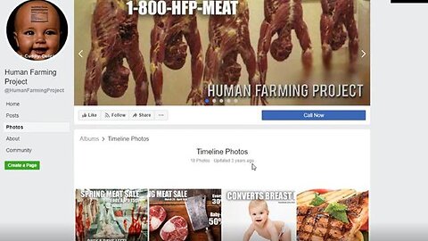 (WARNING) HUMAN FARMING PROJECT ON FACEBOOK SELLING HUMAN MEAT FOR SATANIC CANIBALS