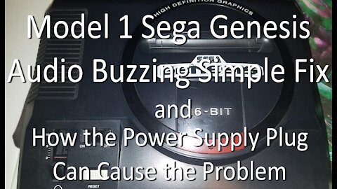 Sega Genesis Audio Fix and how the Power Supply Plug was the Problem - Mega Drive