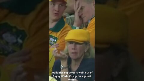 Wallabies supporters walk out of Rugby World Cup game against Wales #shorts #rugbyworldcup2023