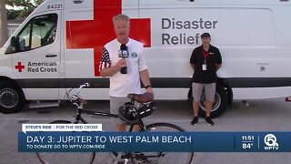 Steve Weagle begins Day 3 of 'Ride for the Red Cross' in Jupiter