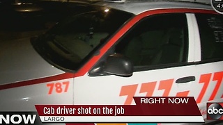 Taxi cab driver shot on the job